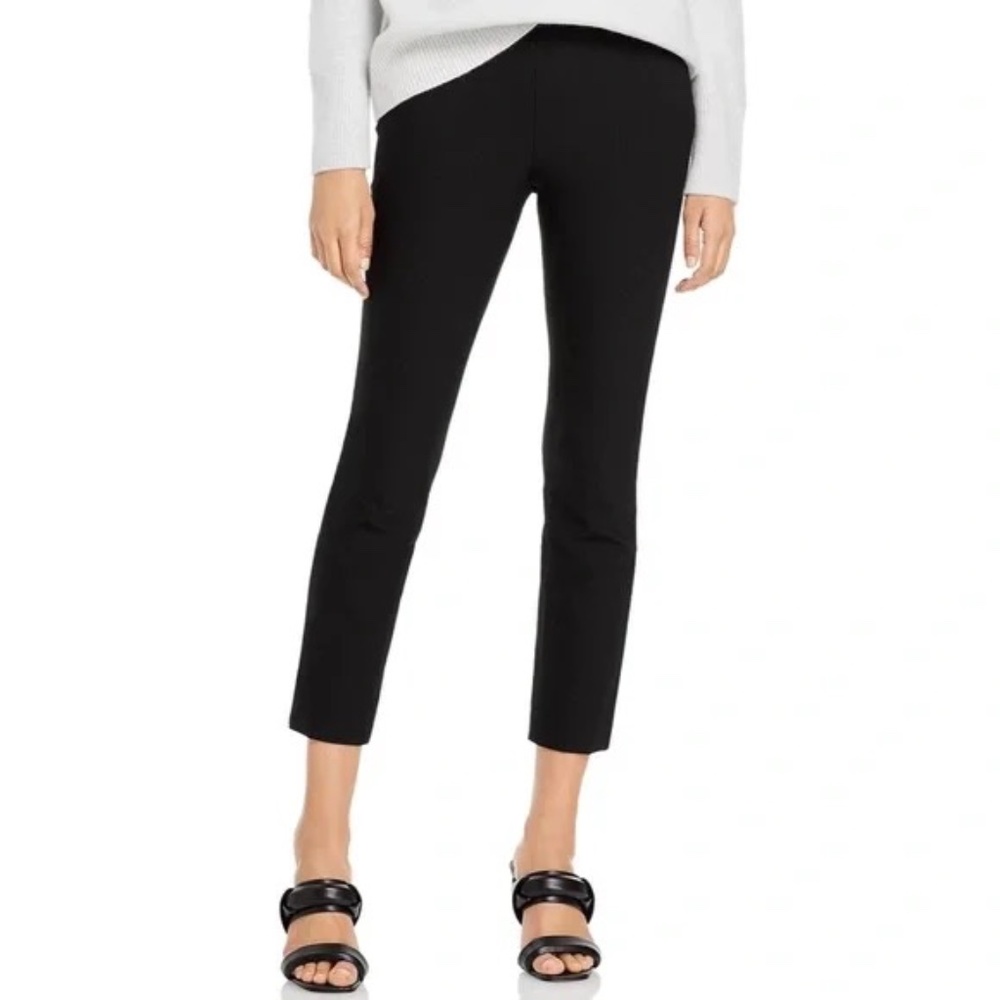 Vince Women's Stitch Front Seam Ponte Legging Pants Cropped Black Size Small